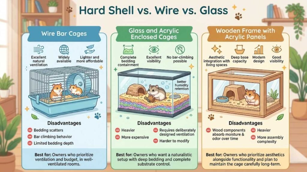 Hard Shell vs. Wire vs. Glass - Which Cage Type Is Best