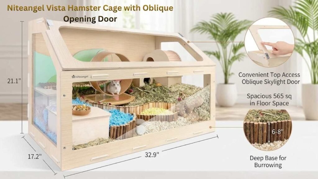 Niteangel Vista Hamster Cage with Oblique Opening Door