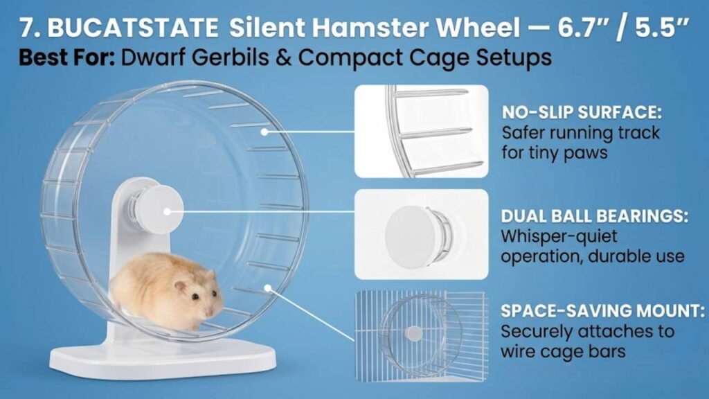 BUCATSTATE Silent Hamster Wheel 