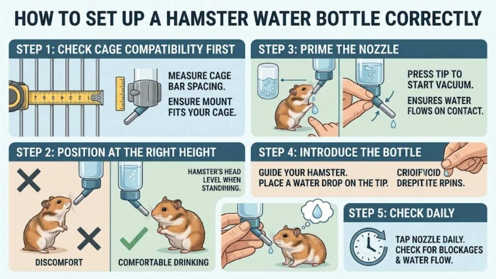 How to Set Up a Hamster Water Bottle Correctly