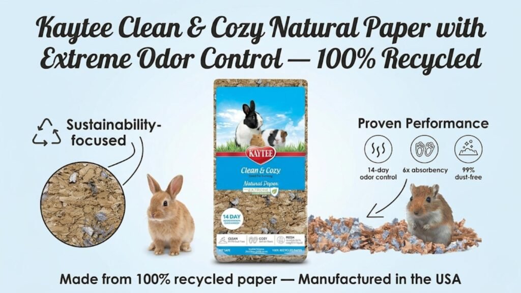 Kaytee Clean & Cozy Natural Paper with Extreme Odor Control — 100% Recycled