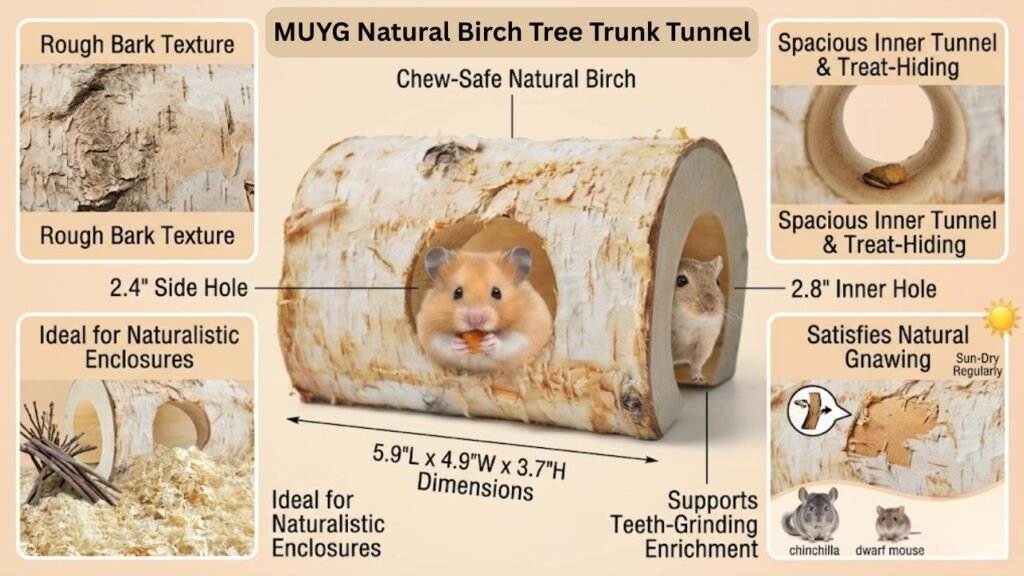 MUYG Natural Birch Tree Trunk Tunnel