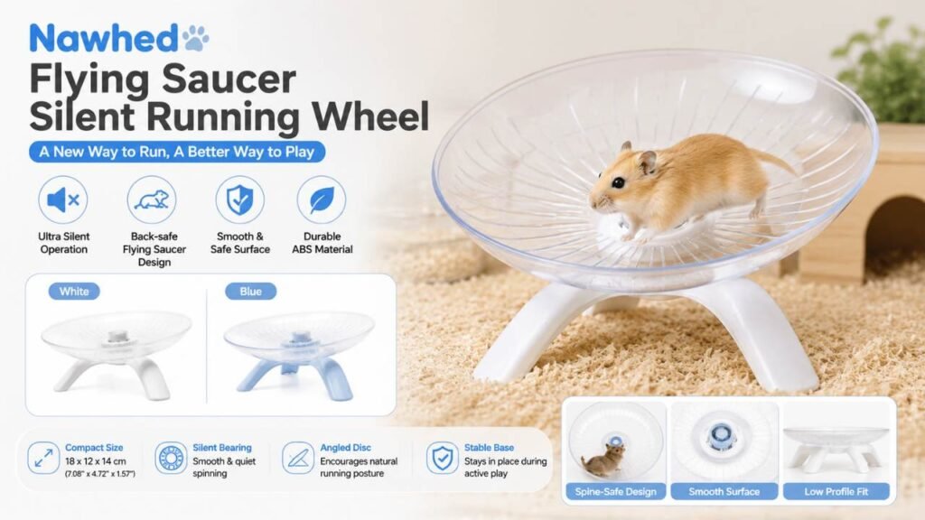 Nawhed Hamster Flying Saucer Silent Running Exercise Wheel