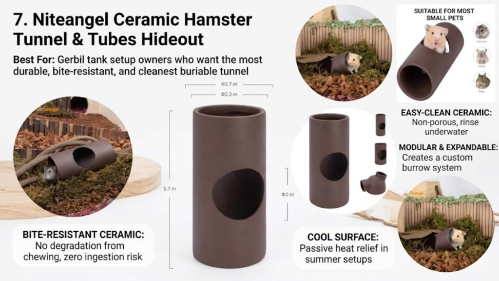 Niteangel Ceramic Hamster Tunnel & Tubes Hideout