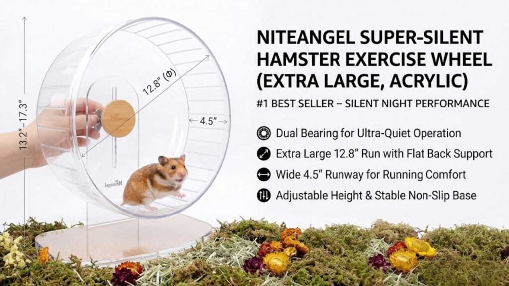 Niteangel Super-Silent Hamster Exercise Wheel