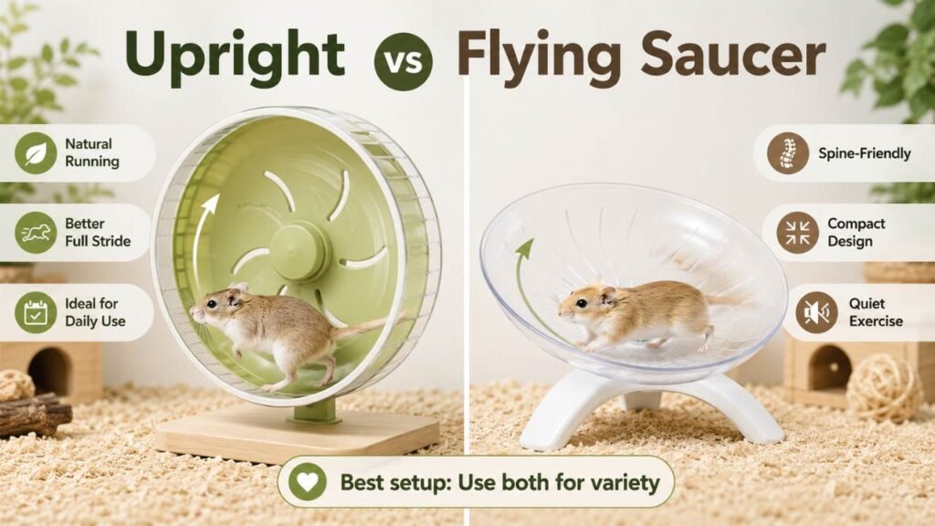 Upright Wheel vs. Flying Saucer_ Which Exercise Wheel for Gerbils Is Better