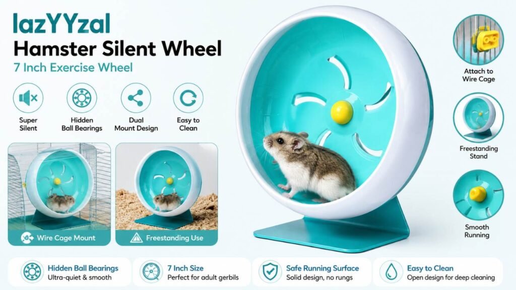 lazYYzal Hamster Silent Wheel — 7 inch