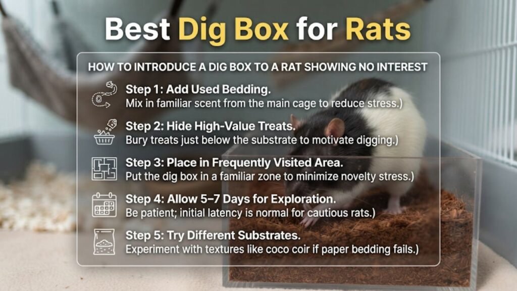 How to Introduce a Dig Box to a Rat That Shows No Interest